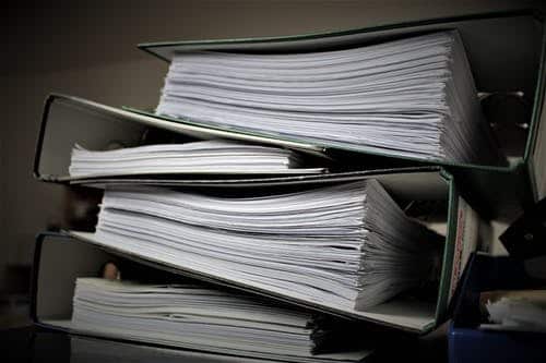 folders and paperwork