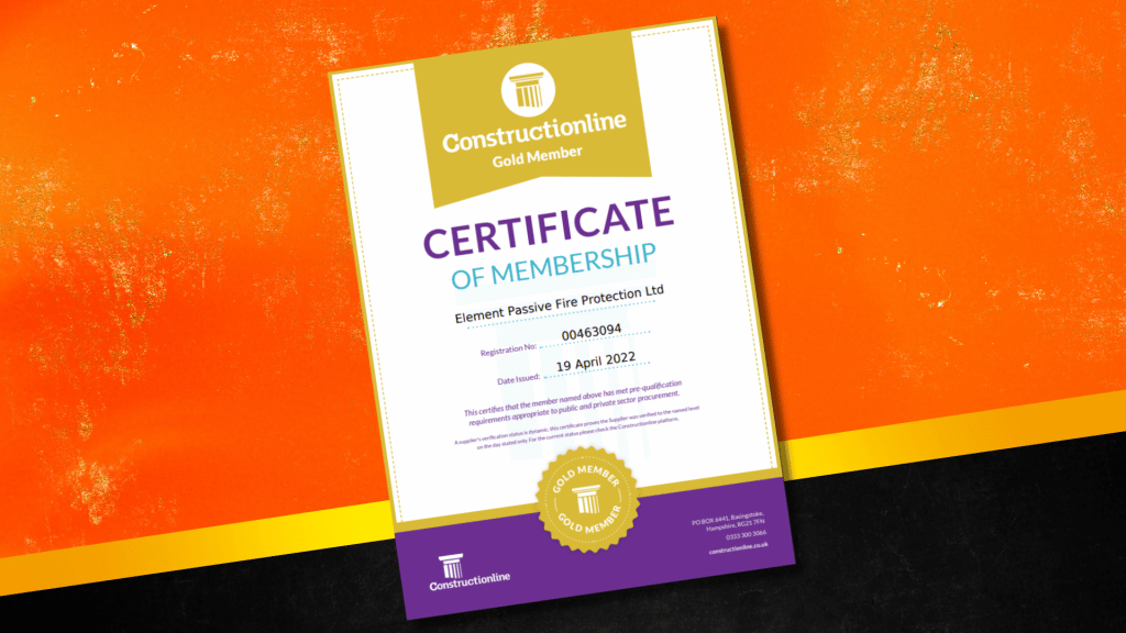 Element PFP Constructionline Gold Membership Certificate