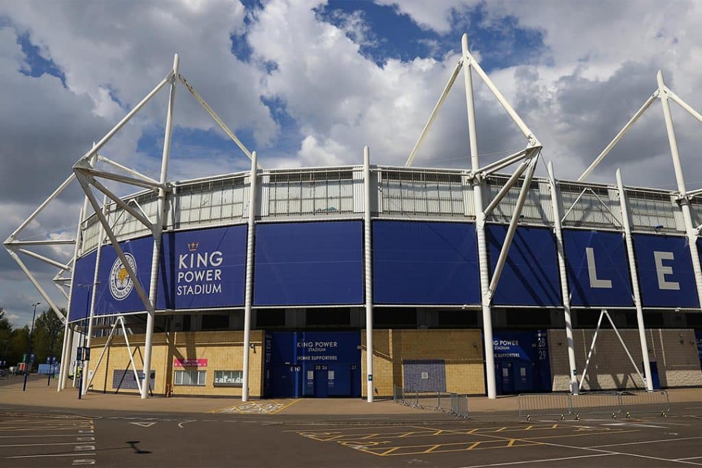 Outside King Power Stadium in Leicester