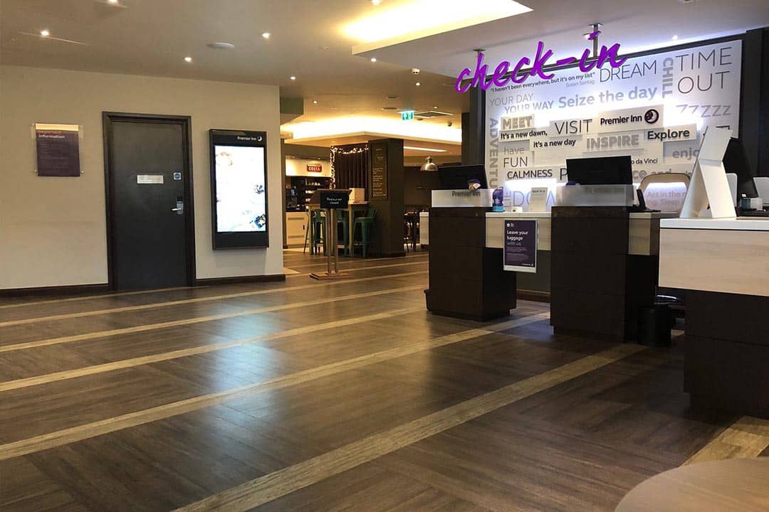 Reception at Premier Inn Jersey St Helier