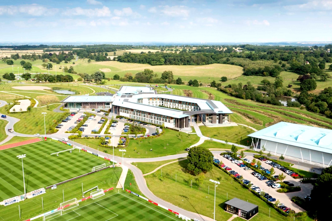 Birds eye view of St George's Park Training ground