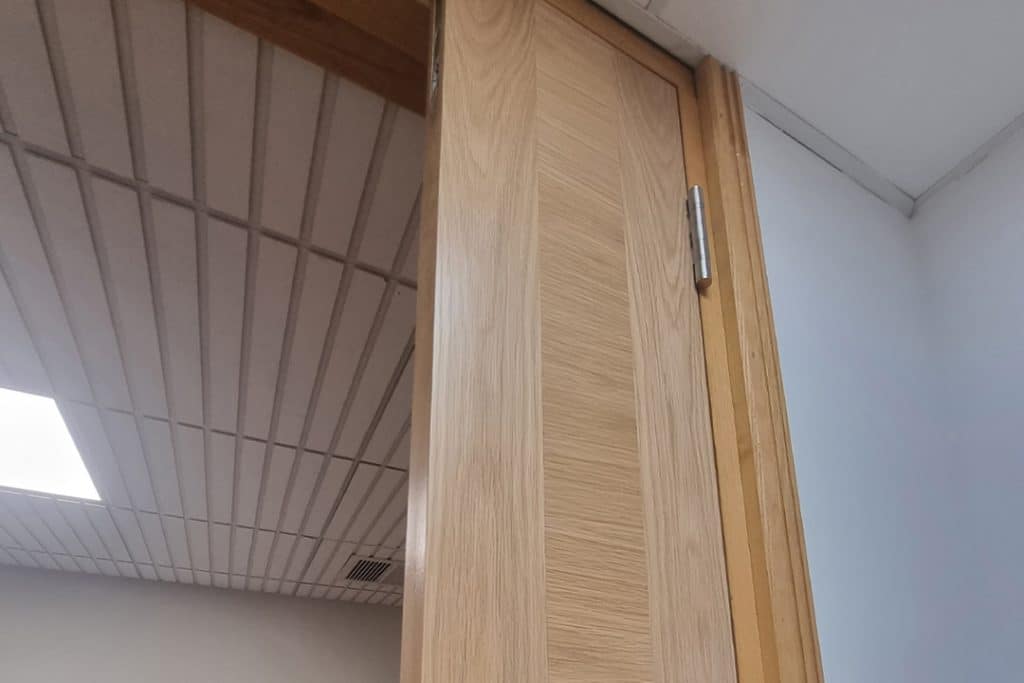 Fire door installation at Honeywell Aerospace, Basingstoke