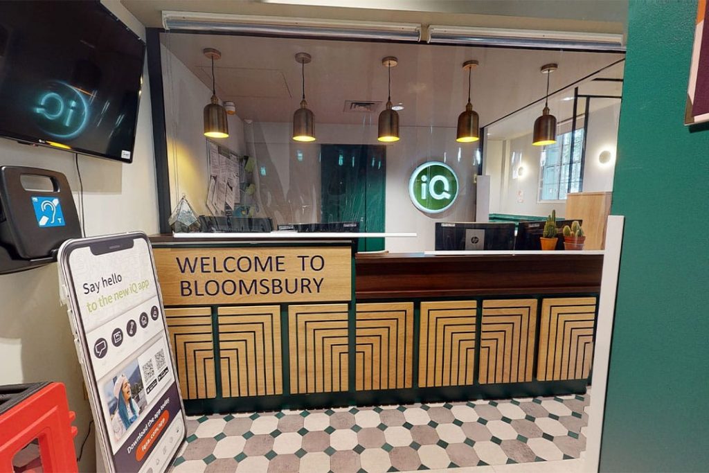 IQ Bloomsbury reception protected by element pfp
