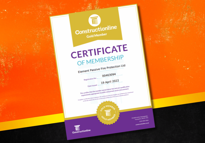 Element PFP Constructionline Gold Membership Certificate